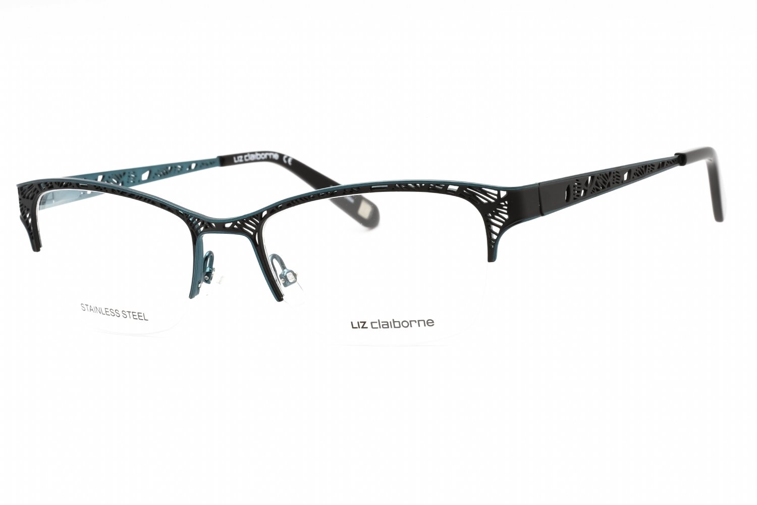 Liz Claiborne L 645 BLACK TEA/Clear demo lens 0ETJ 00 51-18-130 MM