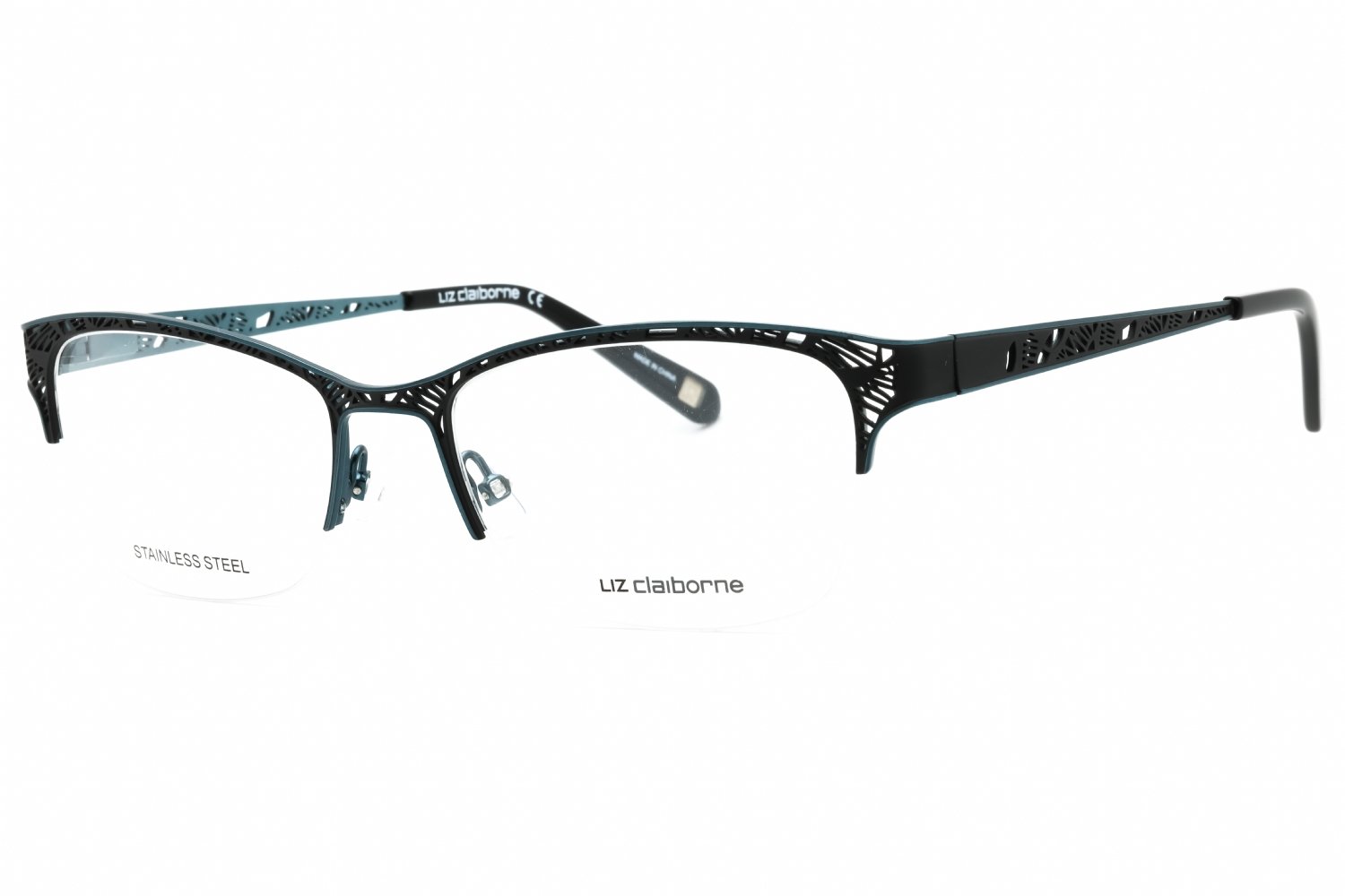 Liz Claiborne L 645 BLACK TEA/Clear demo lens 0ETJ 00 53-18-135 MM
