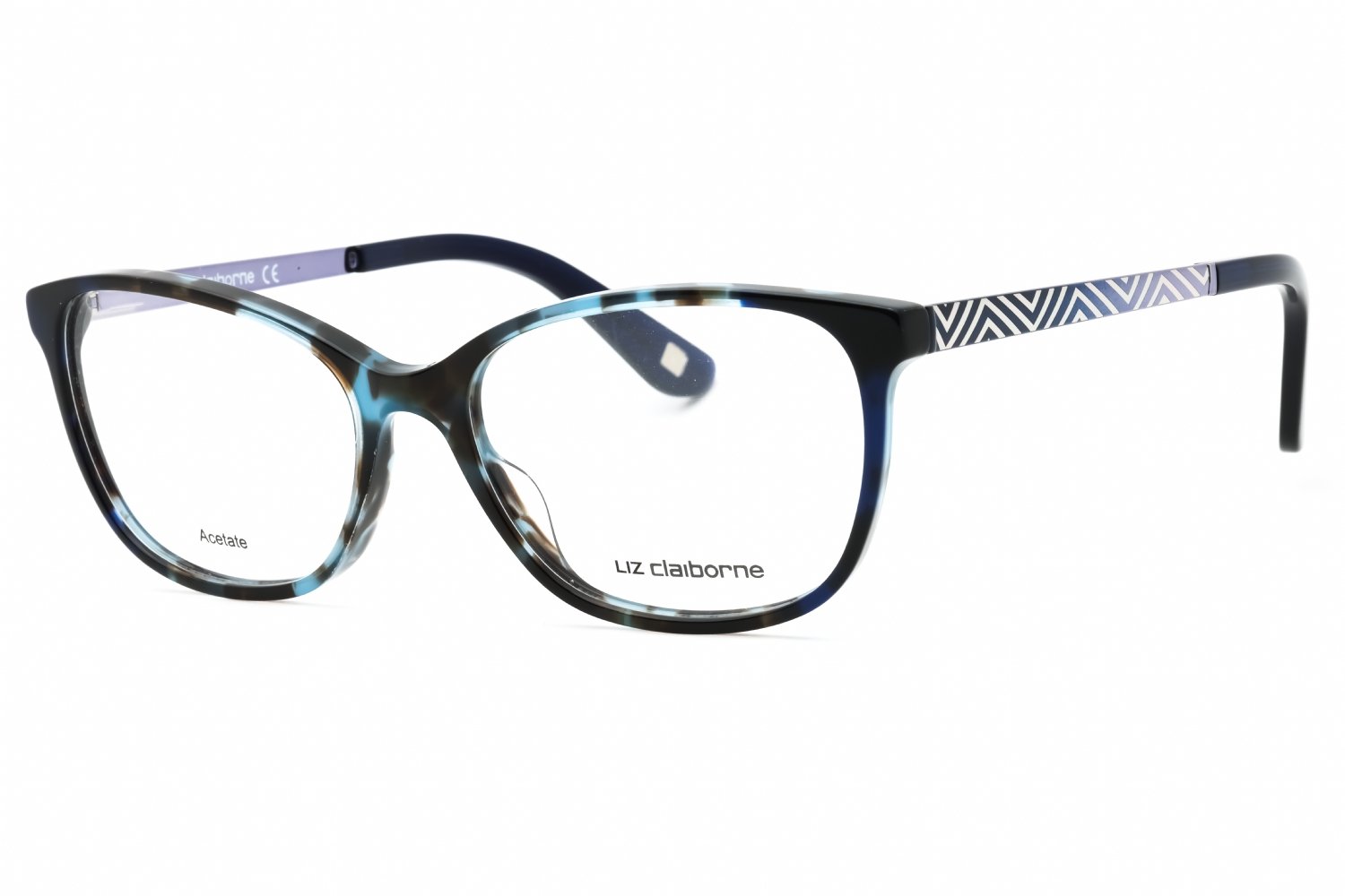 Liz Claiborne L 647 Havana Blue/Clear demo lens 0IPR 00 51-16-135 MM