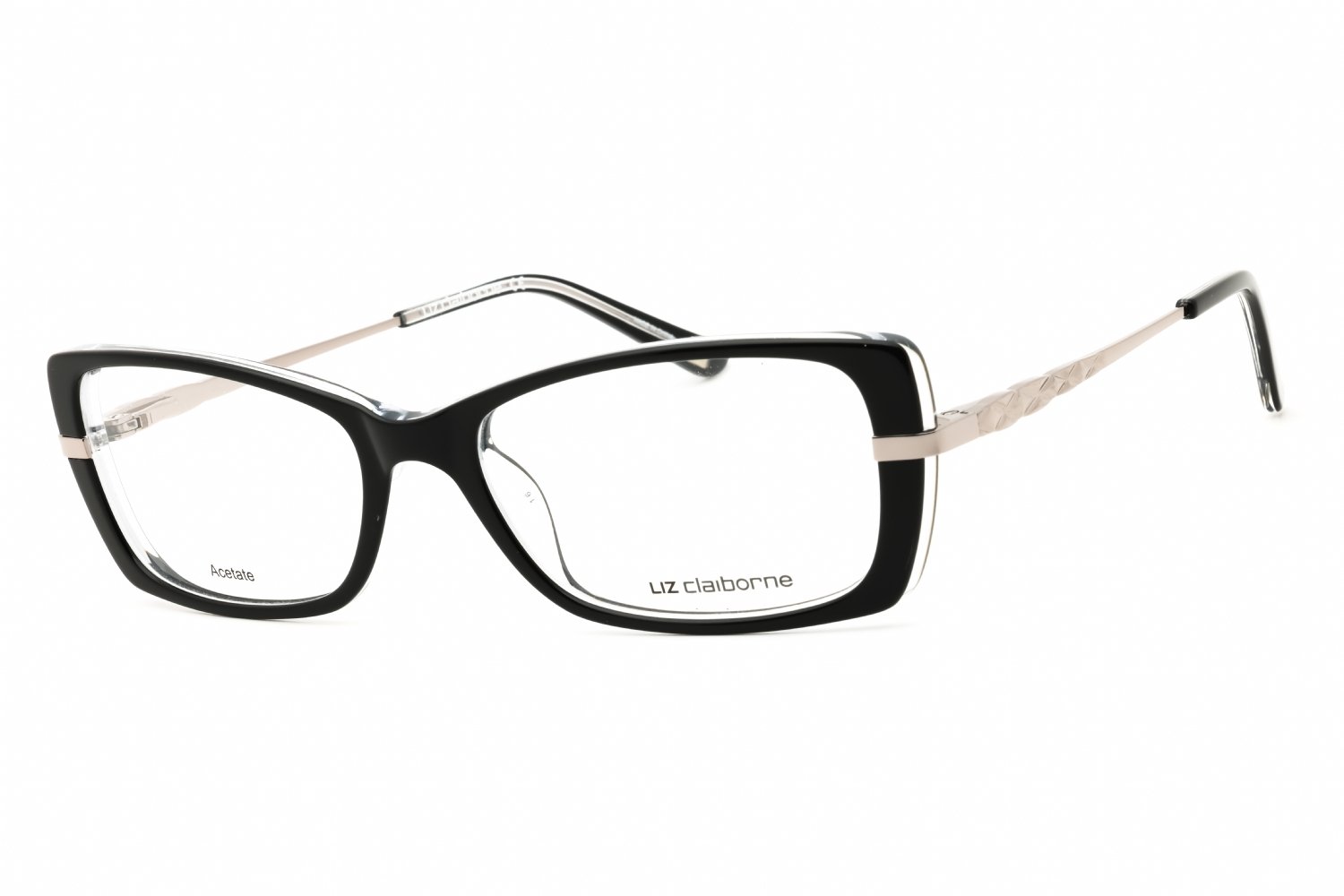 Liz Claiborne L 659 Shiny Black / clear demo lens 07C5 00 53X17X135