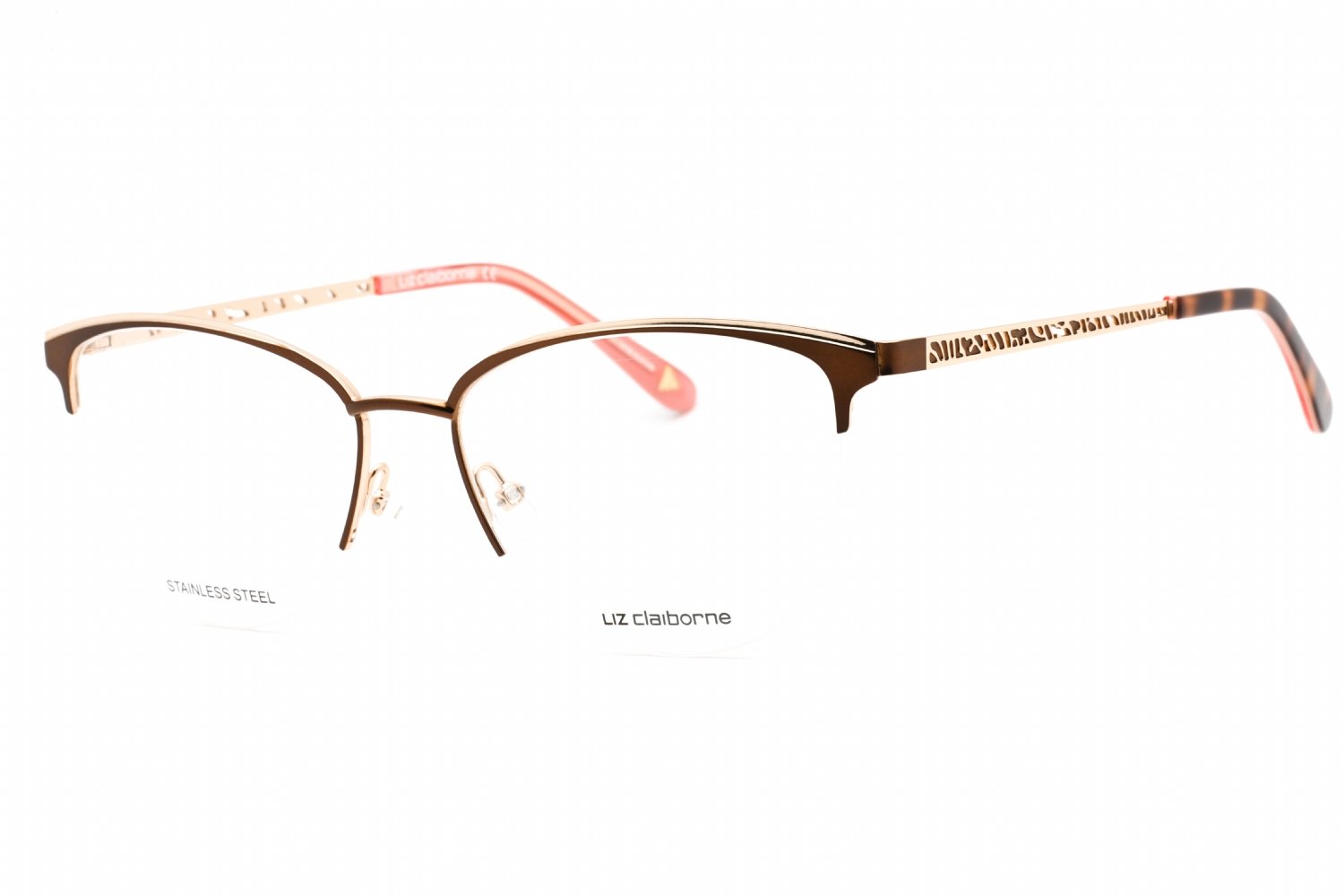 Liz Claiborne L 673 Brown / Clear Lens 09Q 55-17-140 MM