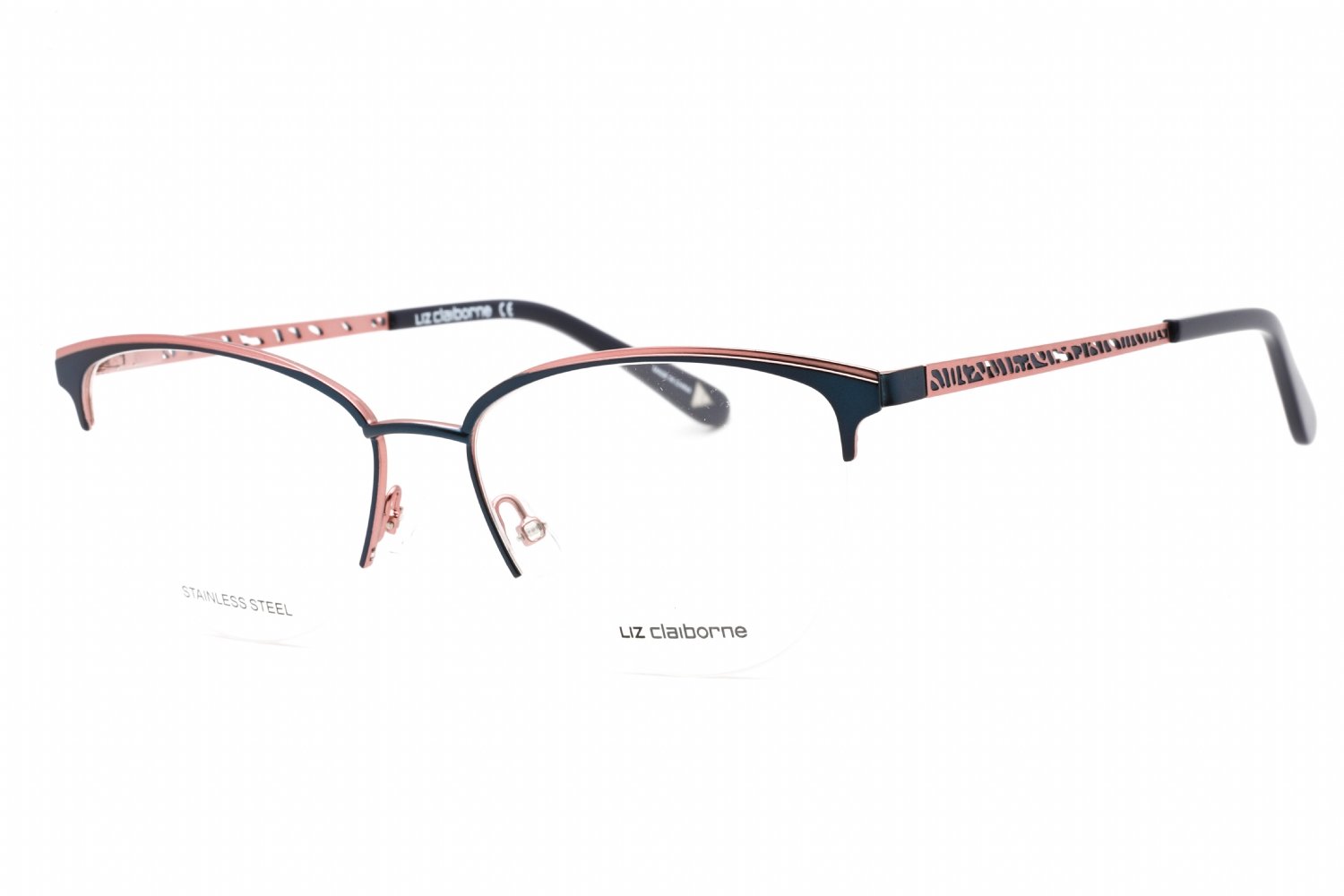 Liz Claiborne L 673 Navy / Clear Lens 0E8W 00 55-17-140 MM