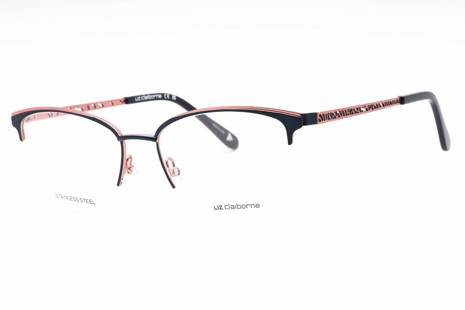 Liz Claiborne L 673 SMTT NAVY/Clear demo lens 0E8W 00 53-17-140 MM