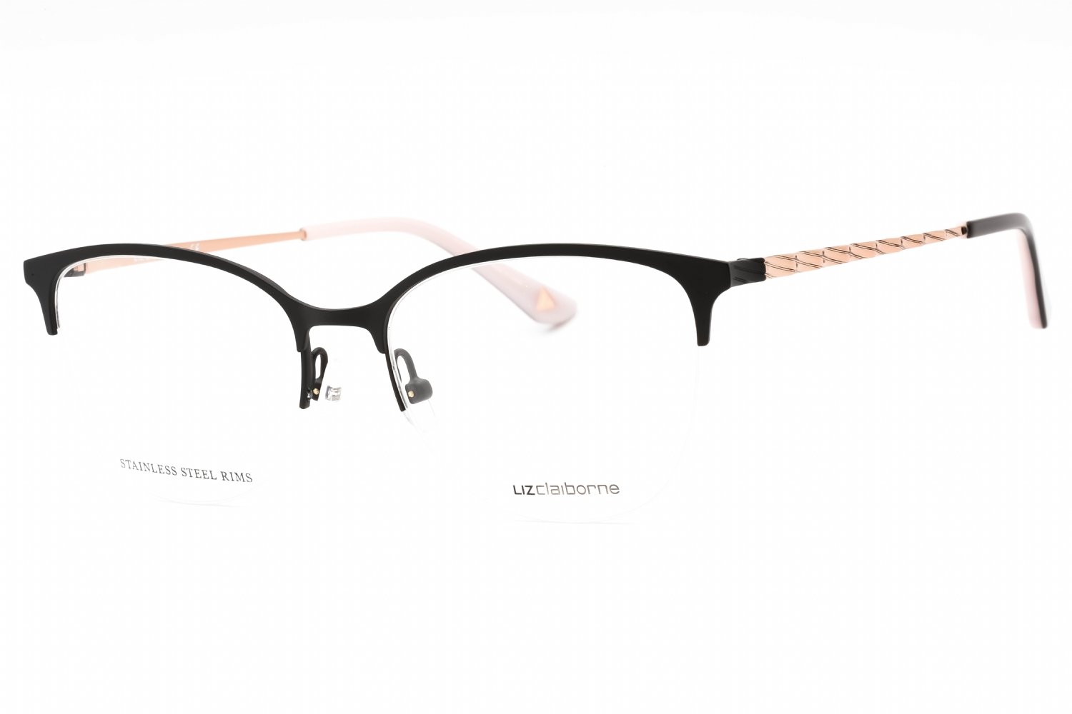 Liz Claiborne L 677 MTT BLACK/Clear demo lens 0003 00 51-16-135 MM