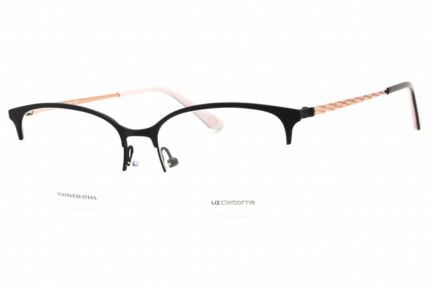 Liz Claiborne L 677 MTT BLACK/Clear demo lens 0003 00 53-16-140 MM