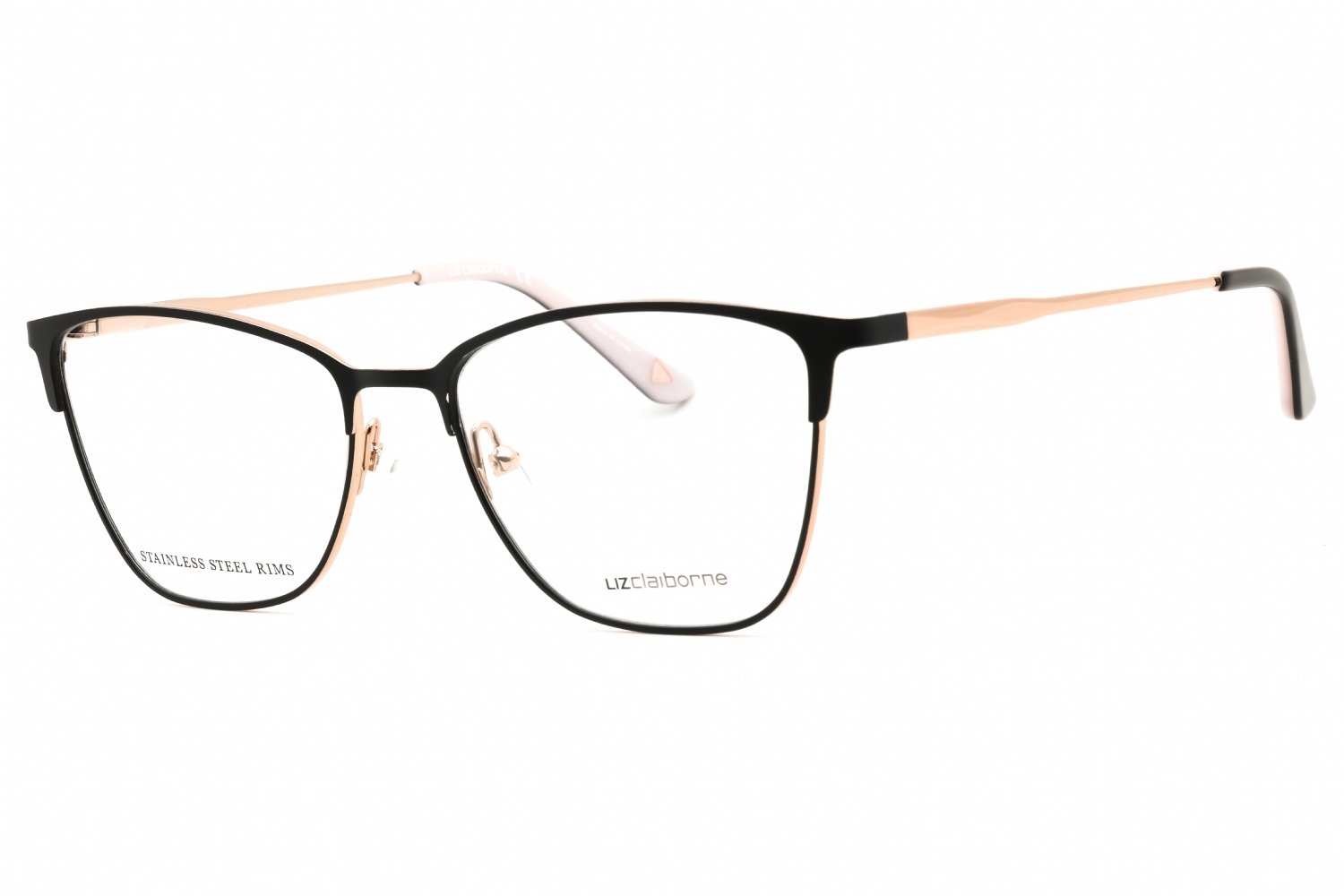 Liz Claiborne L 678 MTT BLACK/Clear demo lens 0003 00 52-16-135 MM