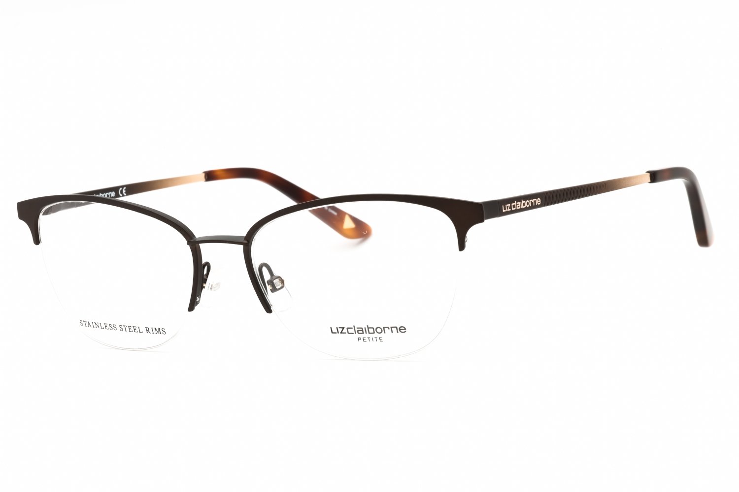 Liz Claiborne L466 MTT BROWN/Clear demo lens 0YZ4 00 50-16-135 MM