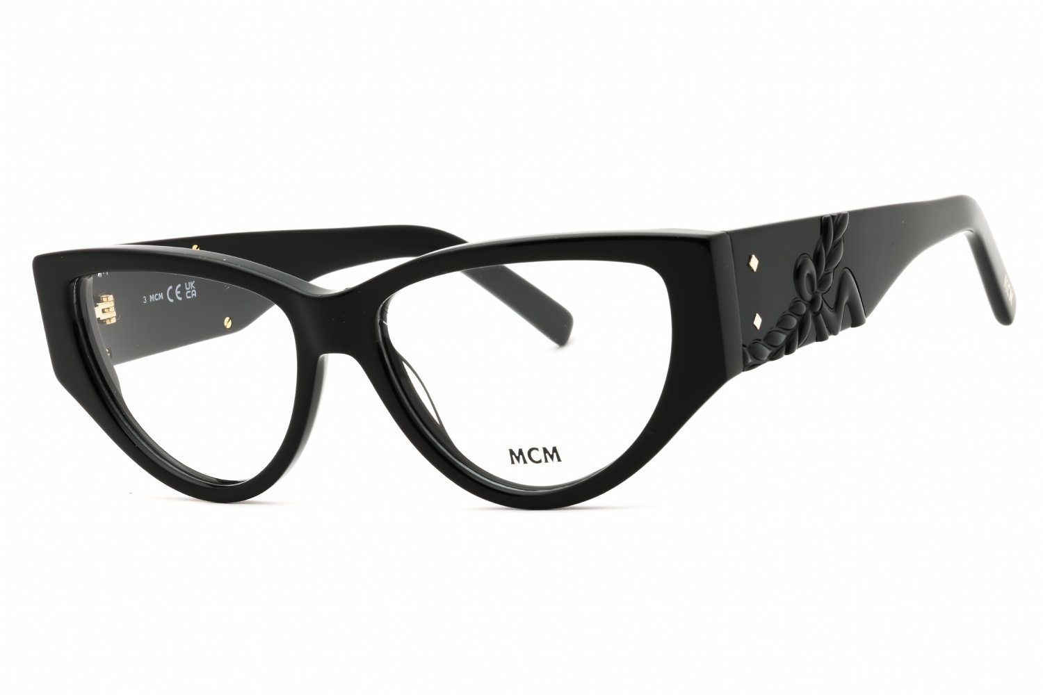 MCM MW5004 shiny black/Clear demo lens 001 53-15-145 MM