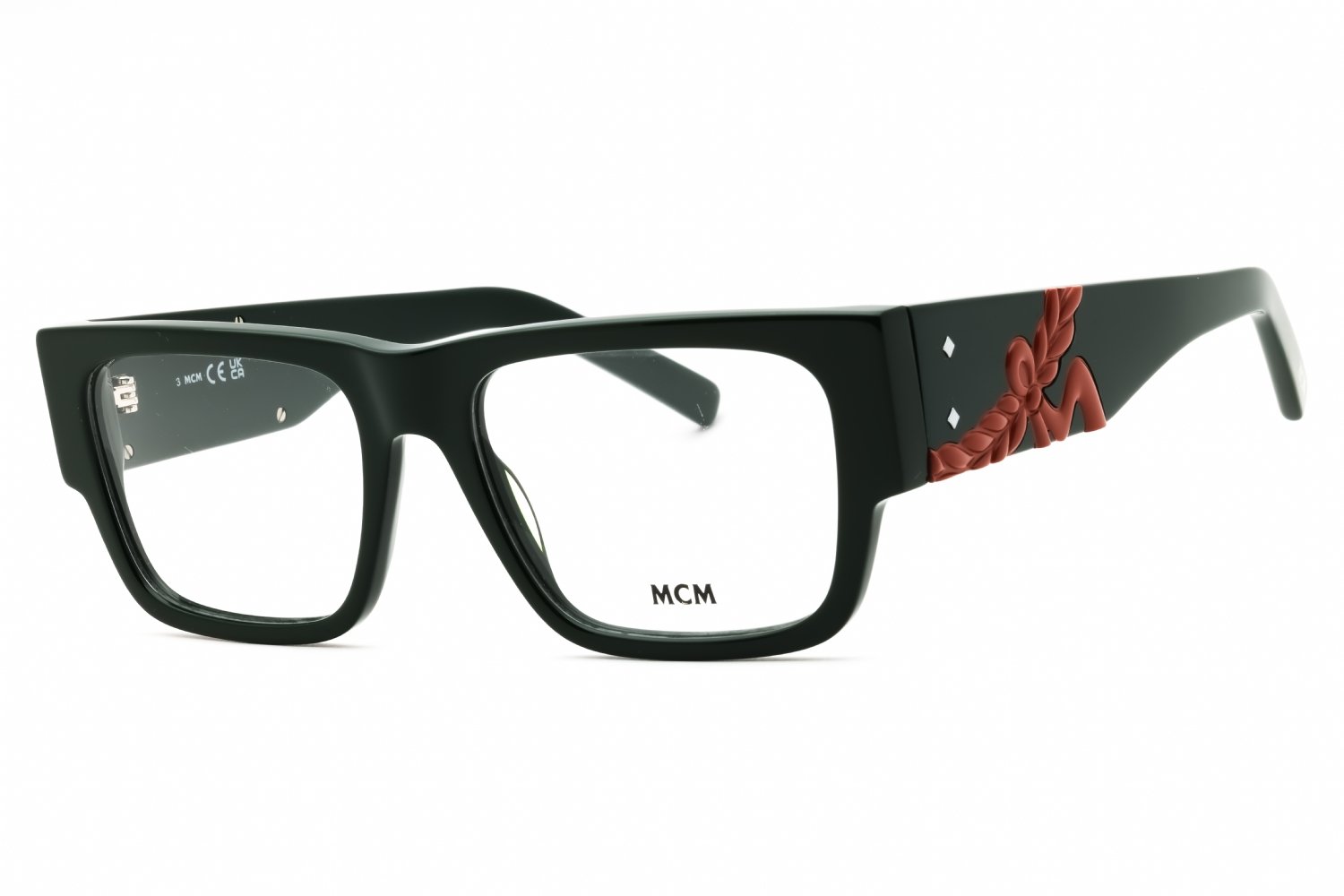 MCM MW5013 shiny dark green/Clear demo lens 096 53-17-145 MM