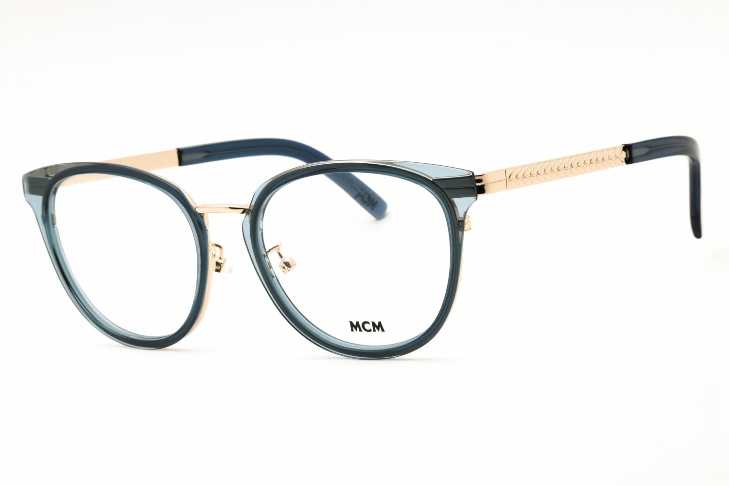 MCM MW5020-H shiny blue/clear demo lens 090 53X17X140