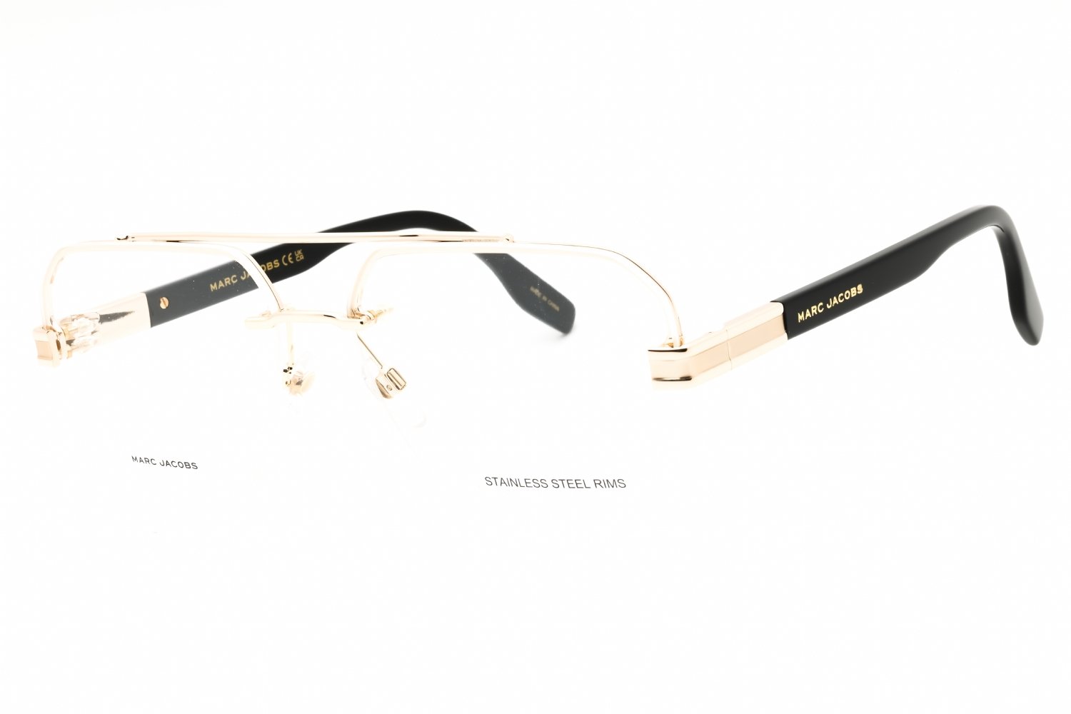 Marc Jacobs MARC 714 GOLD BLACK/Clear demo lens 0RHL 00 60-16-145 MM