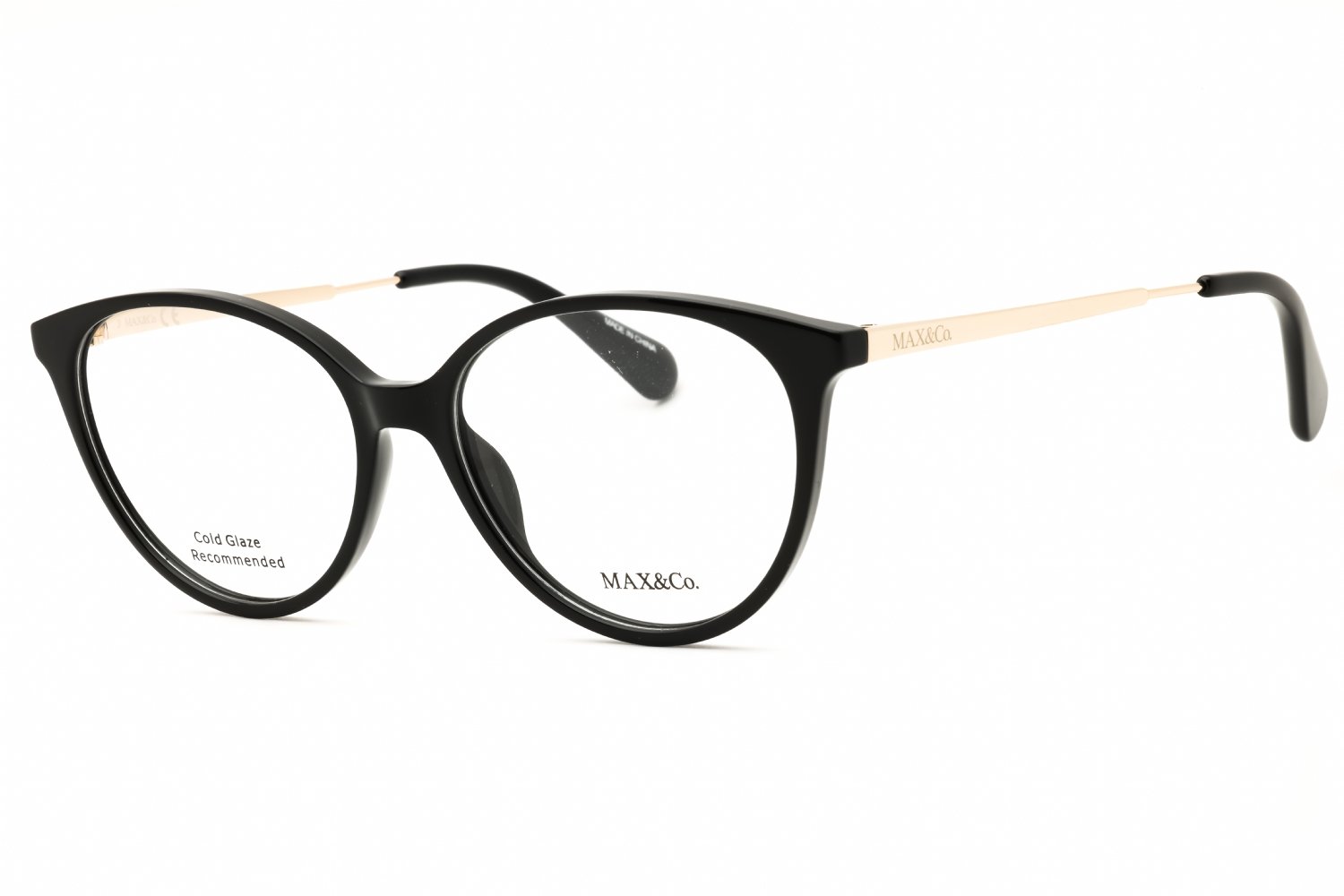 Max & Co MO5023 shiny black / Clear demo lens 01A 52X15X140