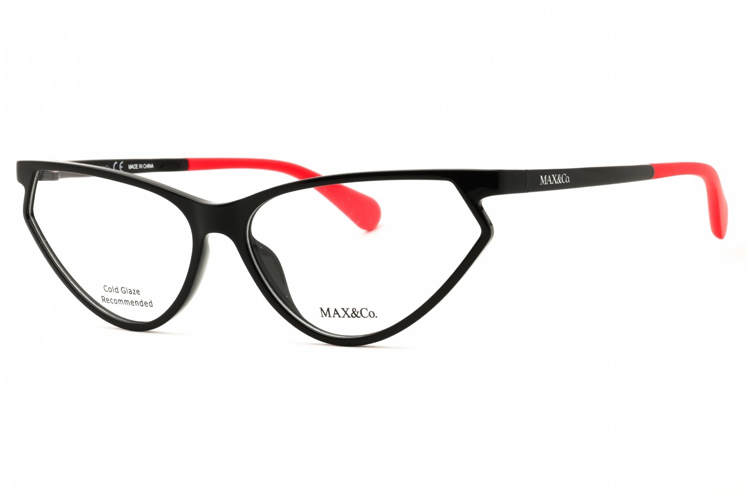 Max & Co MO5026 shiny black / Clear demo lens 001 59X14X140