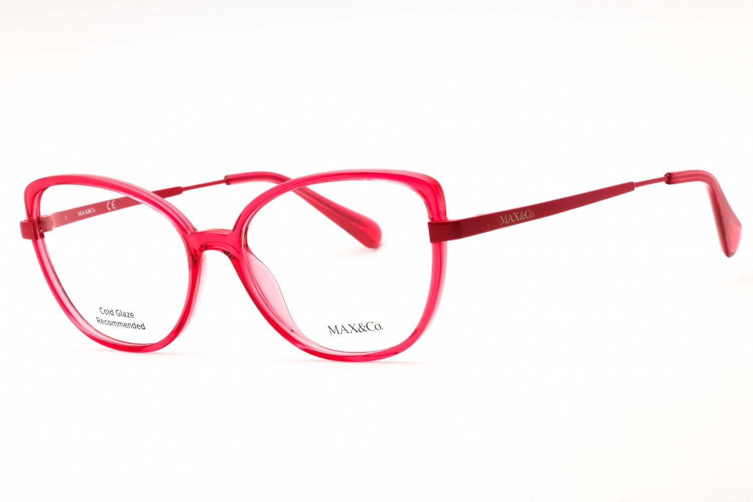 Max & Co MO5079 shiny red/Clear demo lens 066 53-15-140 MM