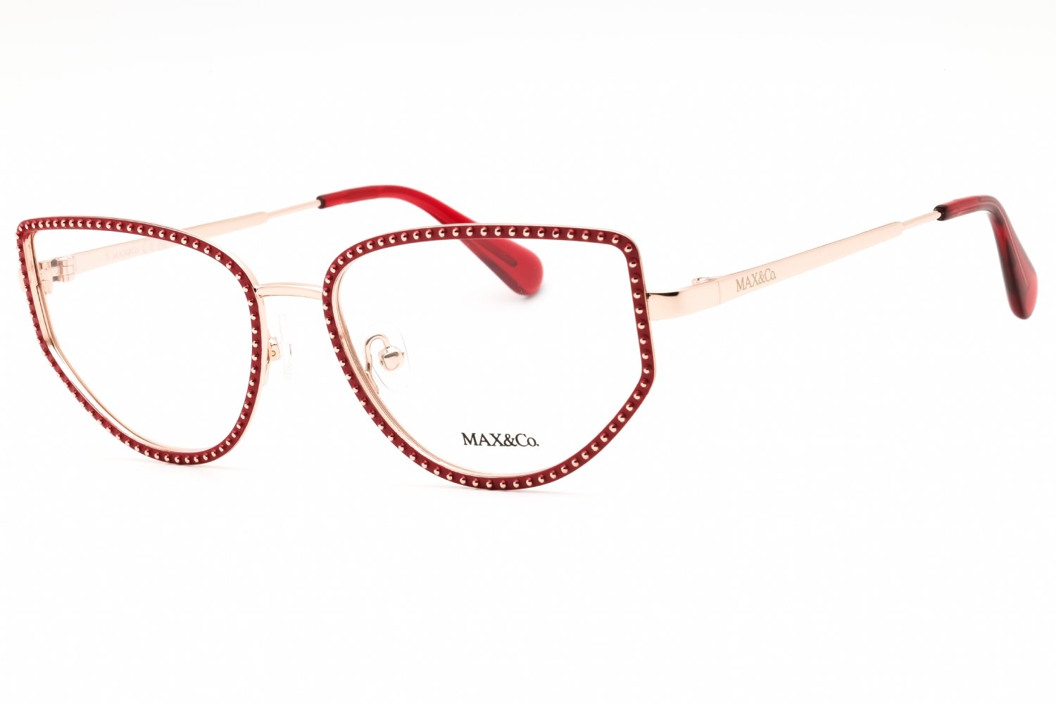 Max & Co MO5122 shiny red/clear demo lens 066 55-17-140 MM
