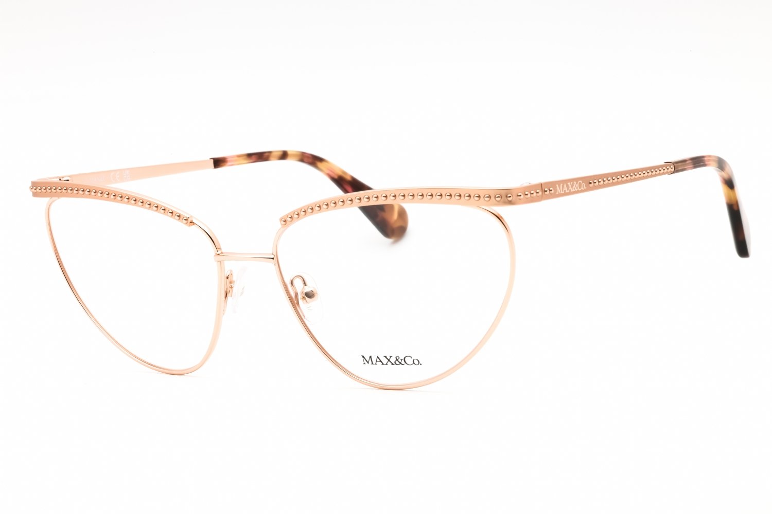 Max & Co MO5136 pink gold/clear demo lens 033 55-15-140 MM