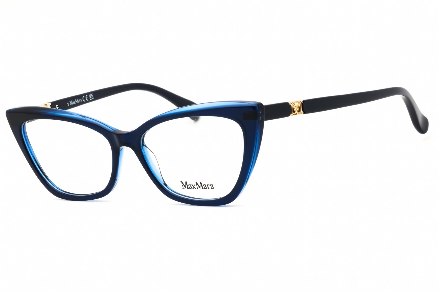 Max Mara MM5016 shiny blue/Clear demo lens 090 54-15-140 MM