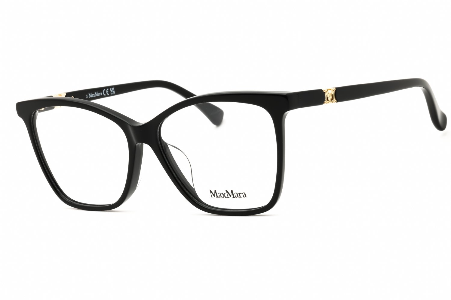 Max Mara MM5017-F shiny black/clear demo lens 001 55-14-140 MM