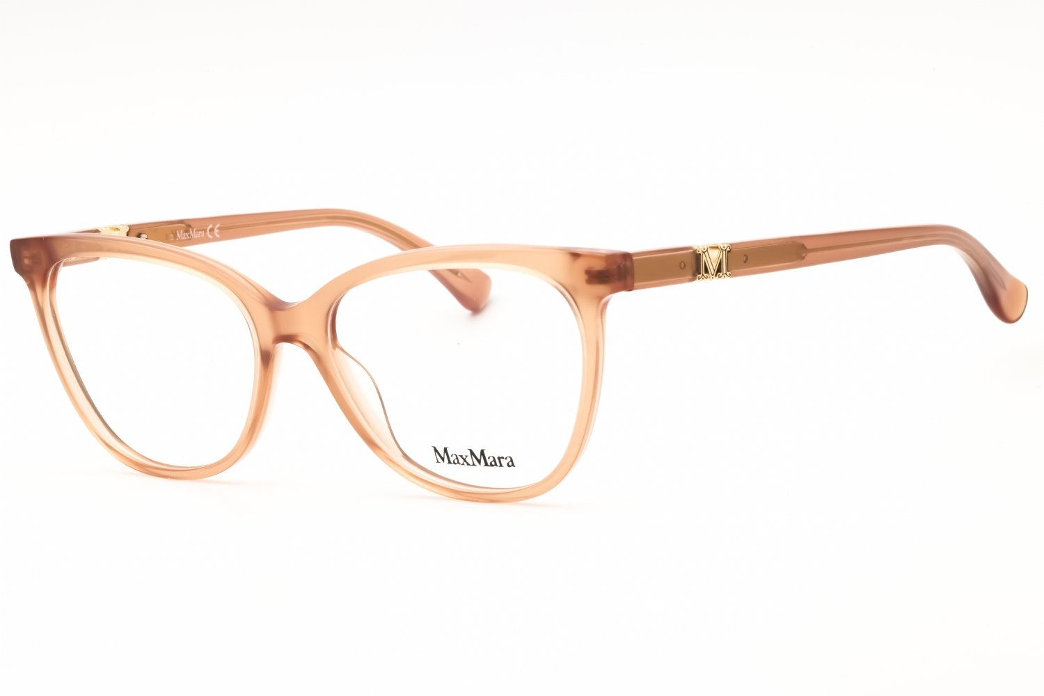 Max Mara MM5018 shiny light brown/clear demo lens 045 53-15-140 MM