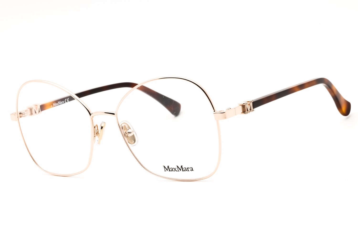 Max Mara MM5033 shiny rose gold/clear demo lens 028 55-16-140 MM