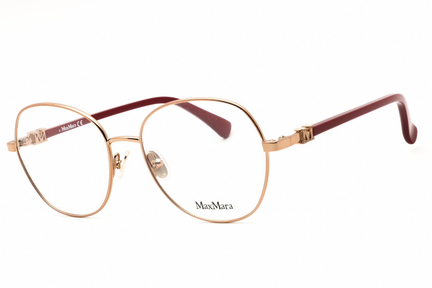 Max Mara MM5034 shiny light bronze/clear demo lens 034 54-17-140 MM