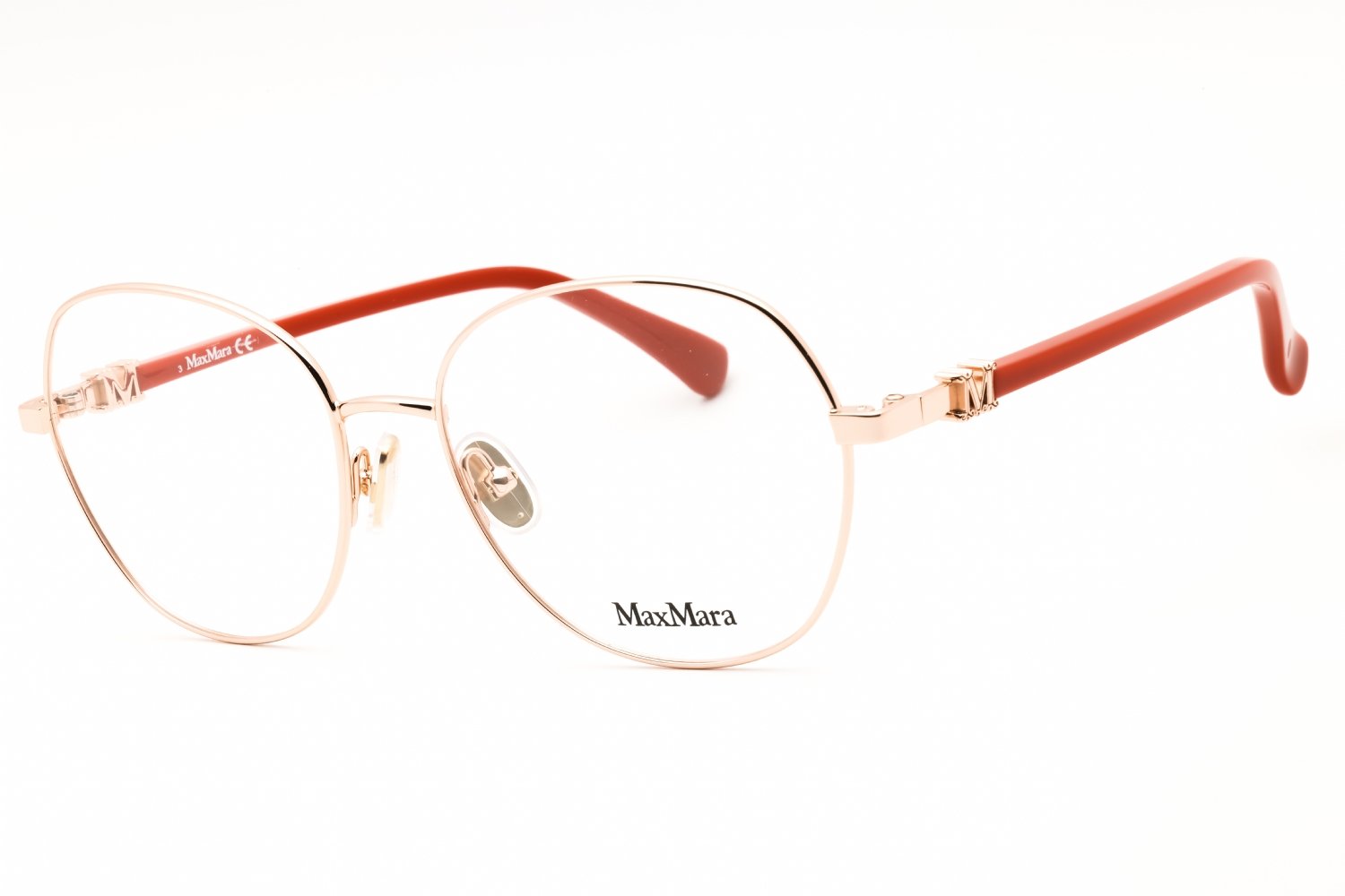 Max Mara MM5034 shiny rose gold/clear demo lens 028 54-17-140 MM