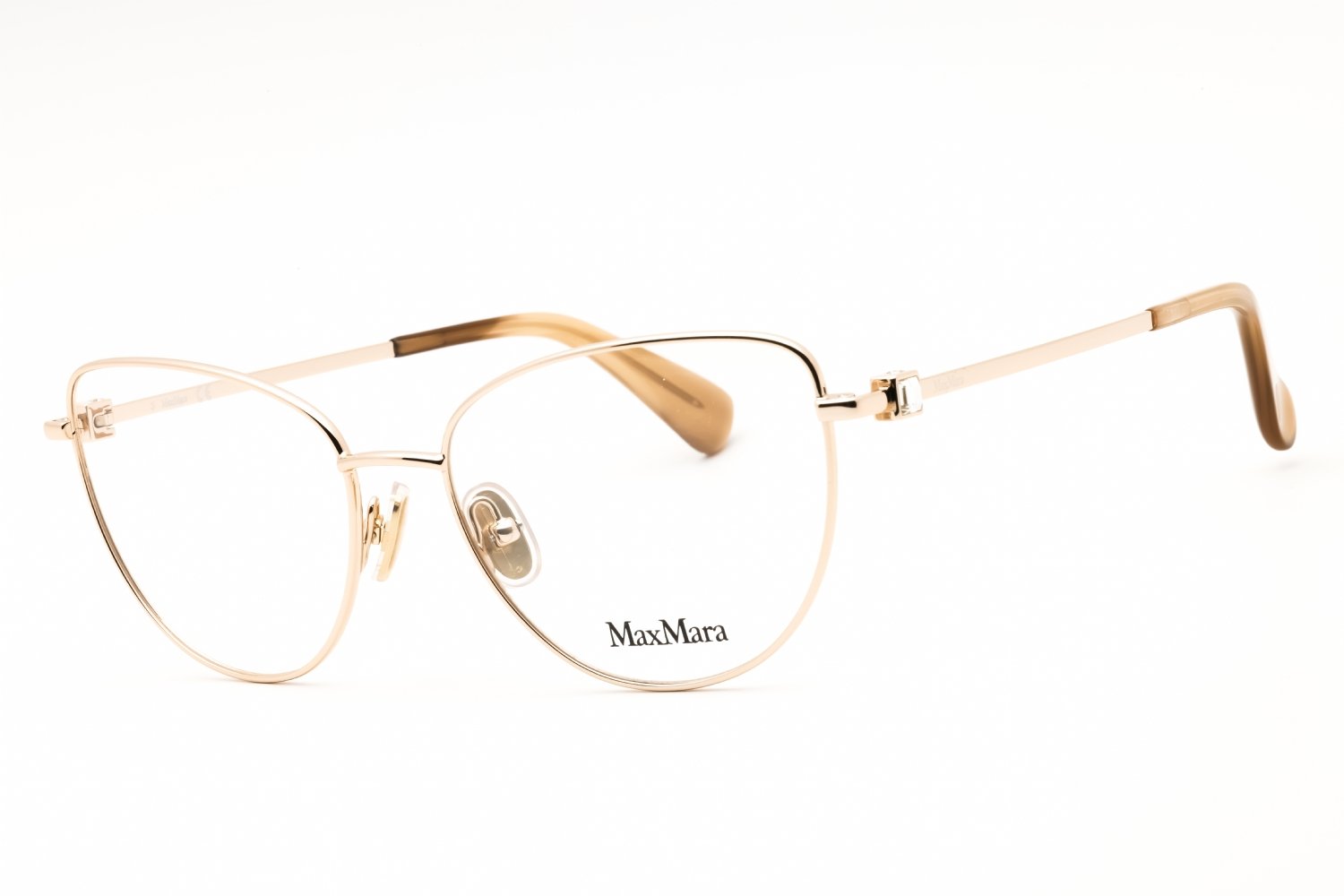 Max Mara MM5047 pale gold/clear demo lens 032 53-16-140 MM