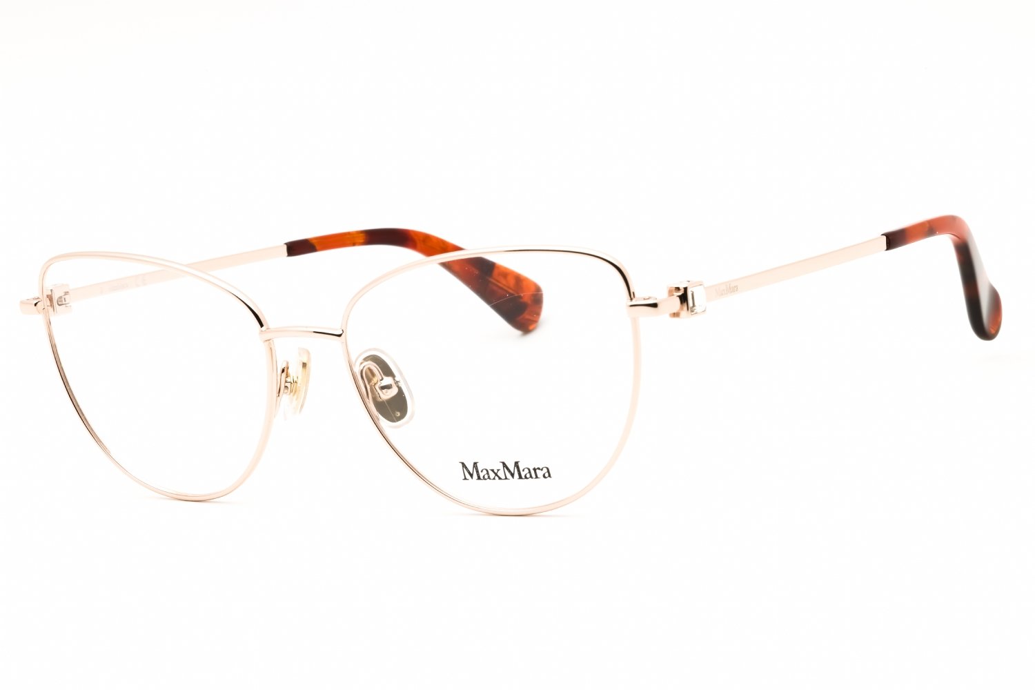 Max Mara MM5047 shiny rose gold/clear demo lens 028 53-16-140 MM
