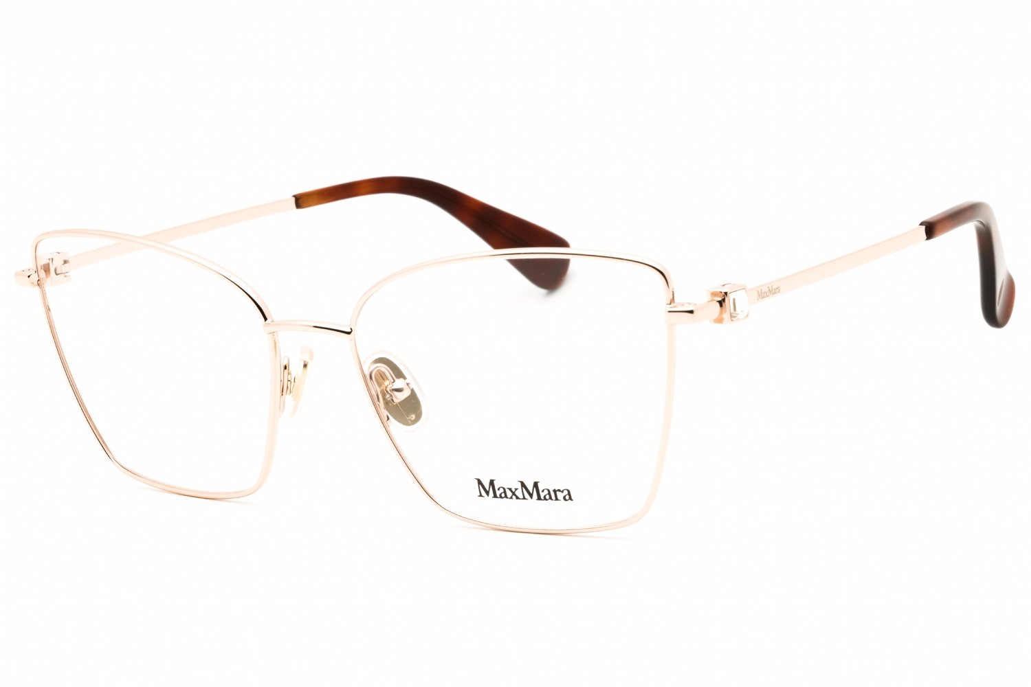 Max Mara MM5048 shiny rose gold/clear demo lens 028 55-16-140 MM