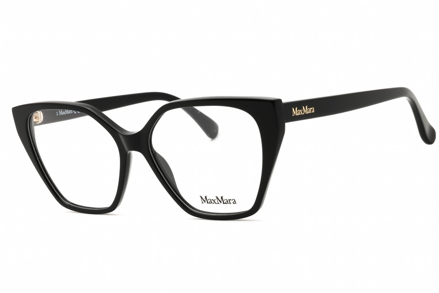 Max Mara MM5085 shiny black/clear demo lens 001 55-15-140 MM
