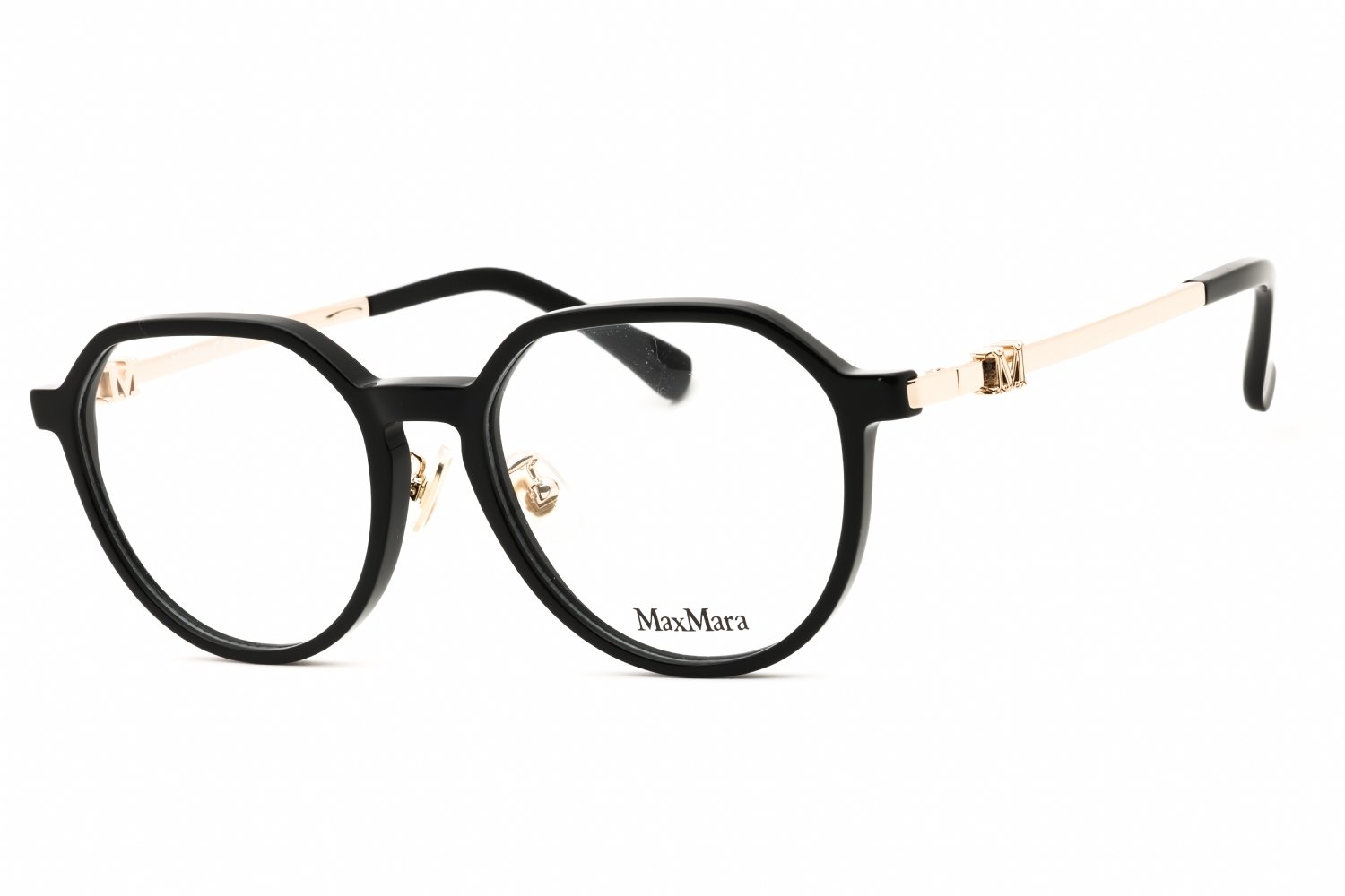 Max Mara MM5088-D shiny black/clear demo lens 001 53X18X145