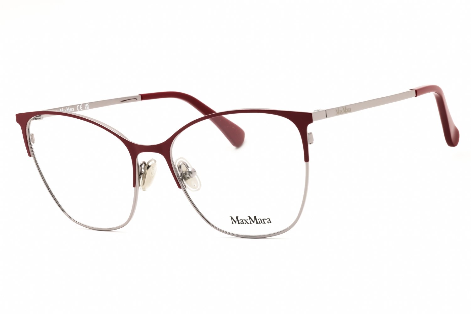 Max Mara MM5104 shiny palladium/Clear demo lens 016 55-17-140 MM