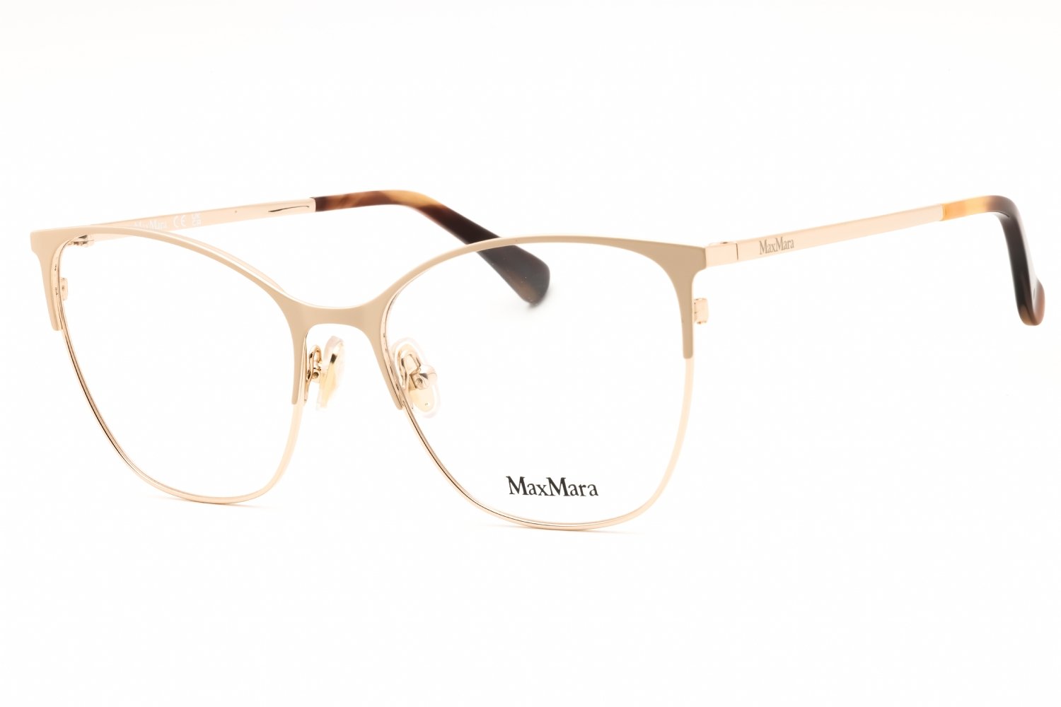 Max Mara MM5104 shiny rose gold/Clear demo lens 028 55-17-140 MM