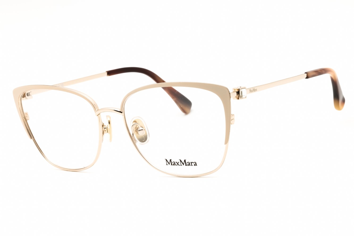 Max Mara MM5106 shiny rose gold/clear demo lens 028 55-16-140 MM