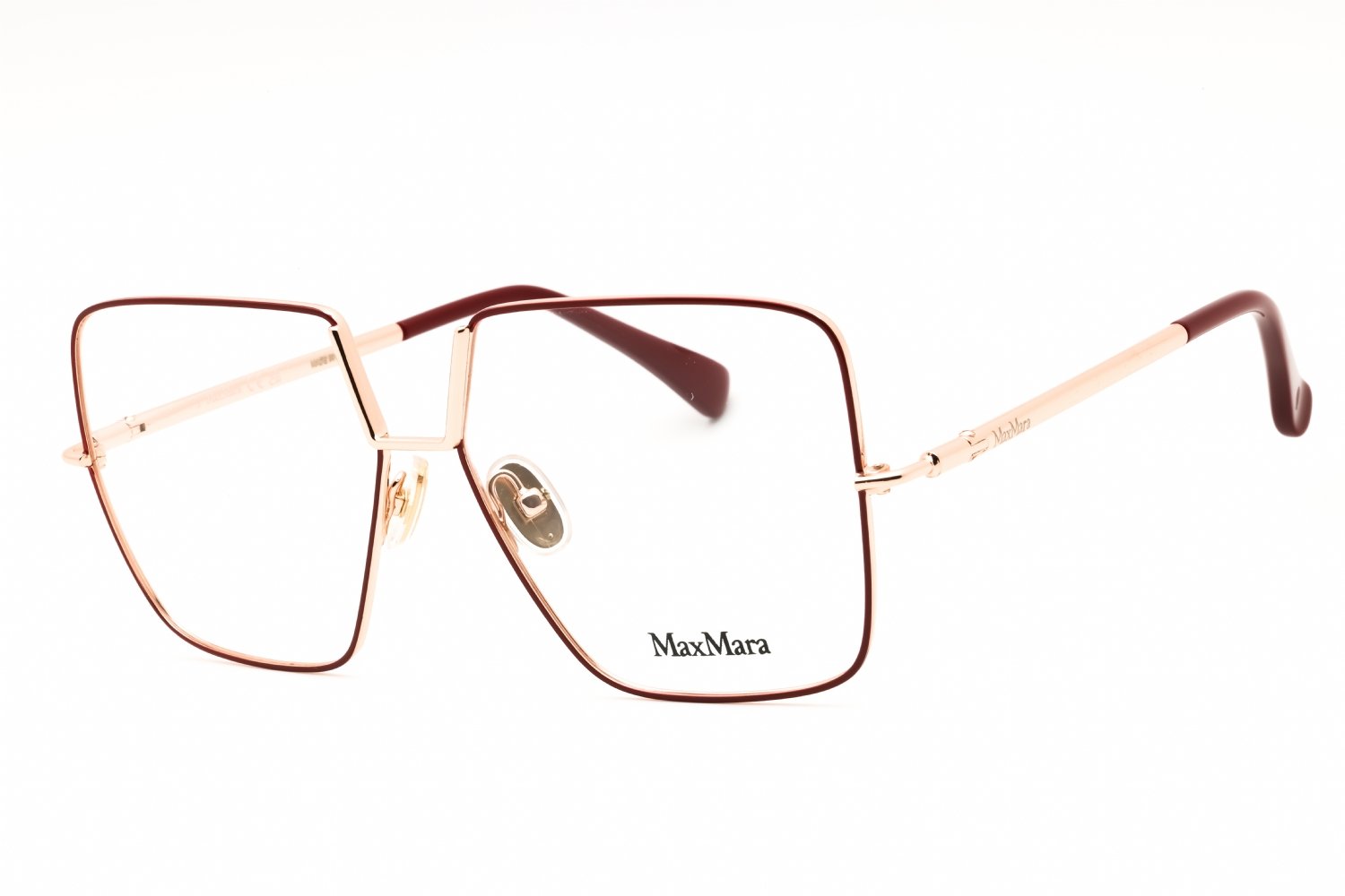 Max Mara MM5120 shiny red / clear demo lens 066 55X13X135