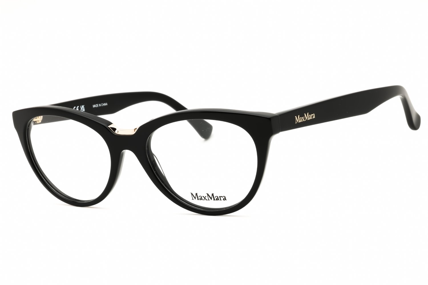 Max Mara MM5132 shiny black / clear demo lens 001 53X18X140