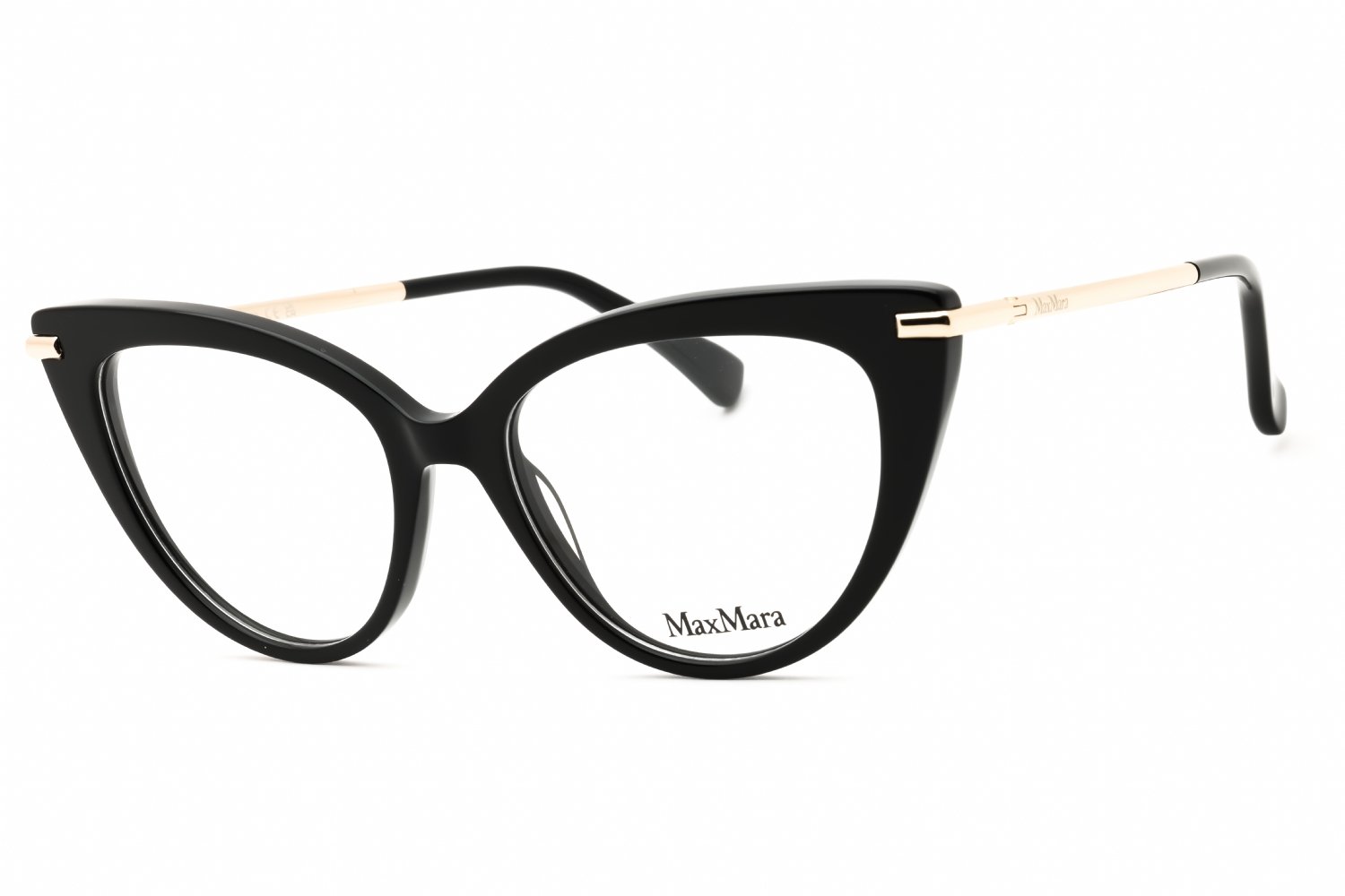 Max Mara MM5145 shiny black/clear demo lens 001 52-17-135 MM