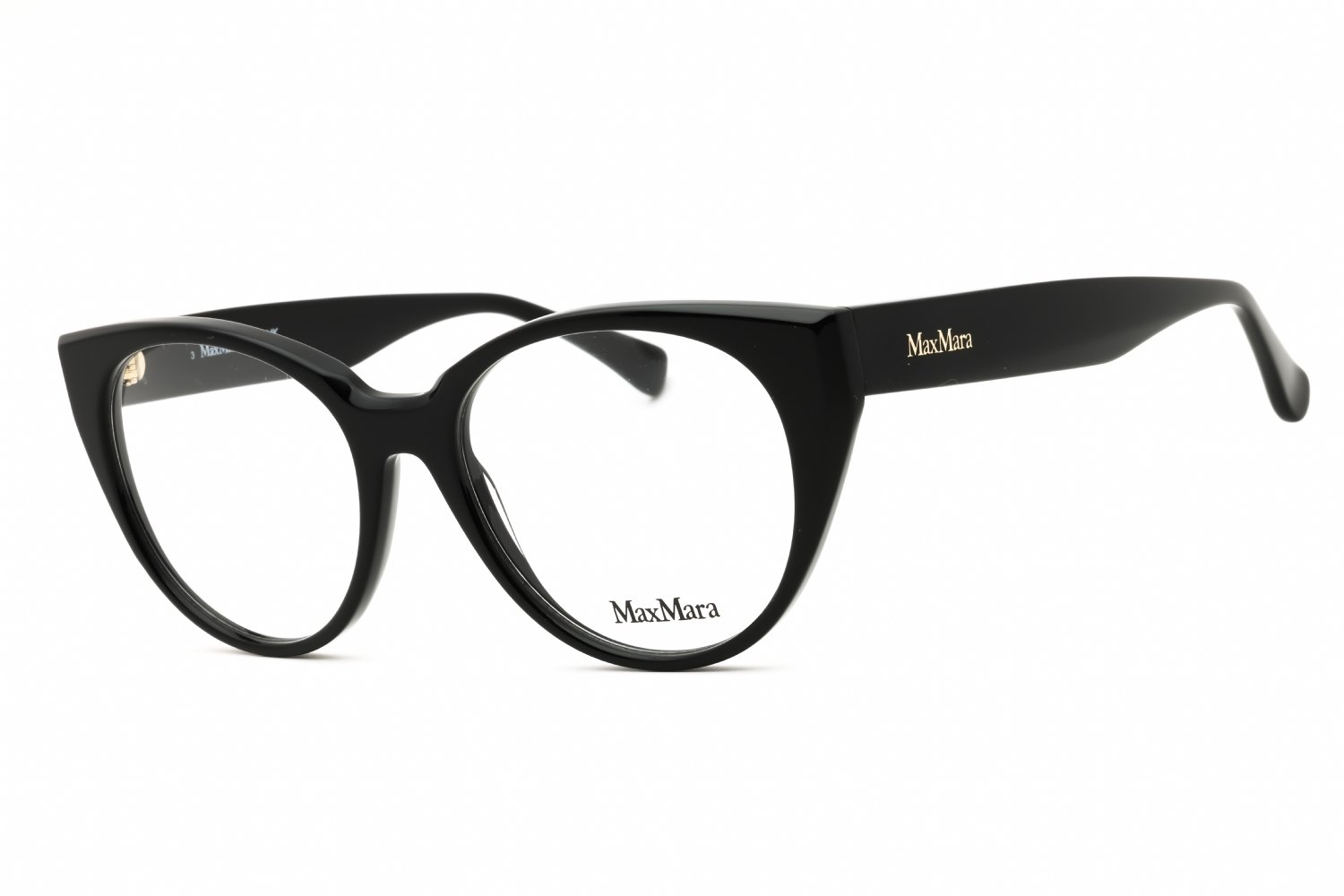 Max Mara MM5161 shiny black/clear demo lens 001 53-17-140 MM