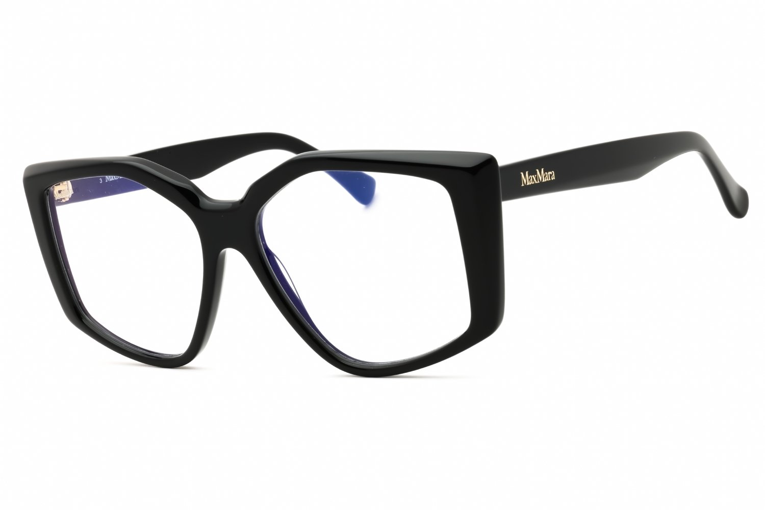Max Mara MM5162-B shiny black/clear demo lens 001 53-15-140 MM