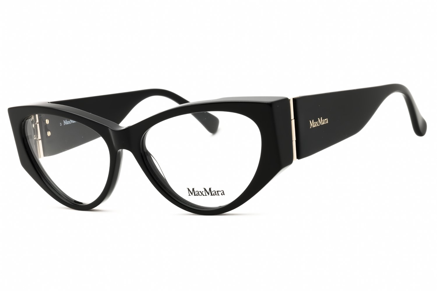 Max Mara MM5174 shiny black/clear demo lens 001 55-15-135 MM