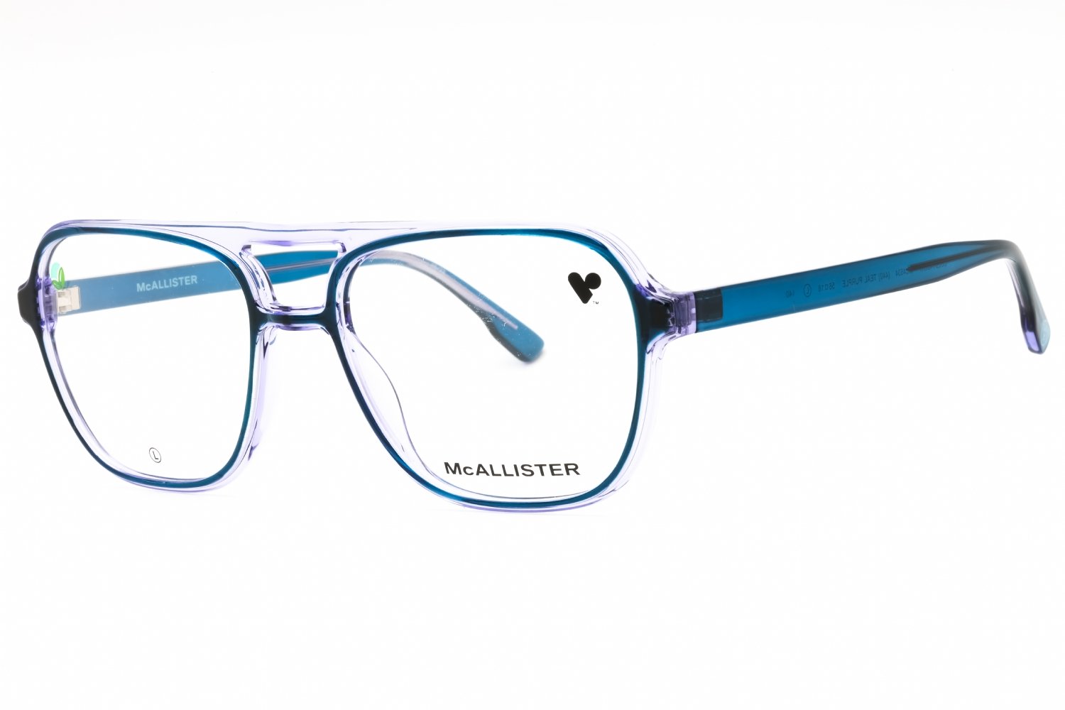McAllister MC4534 TEAL PURPLE/Clear demo lens 440 56-18-140 MM