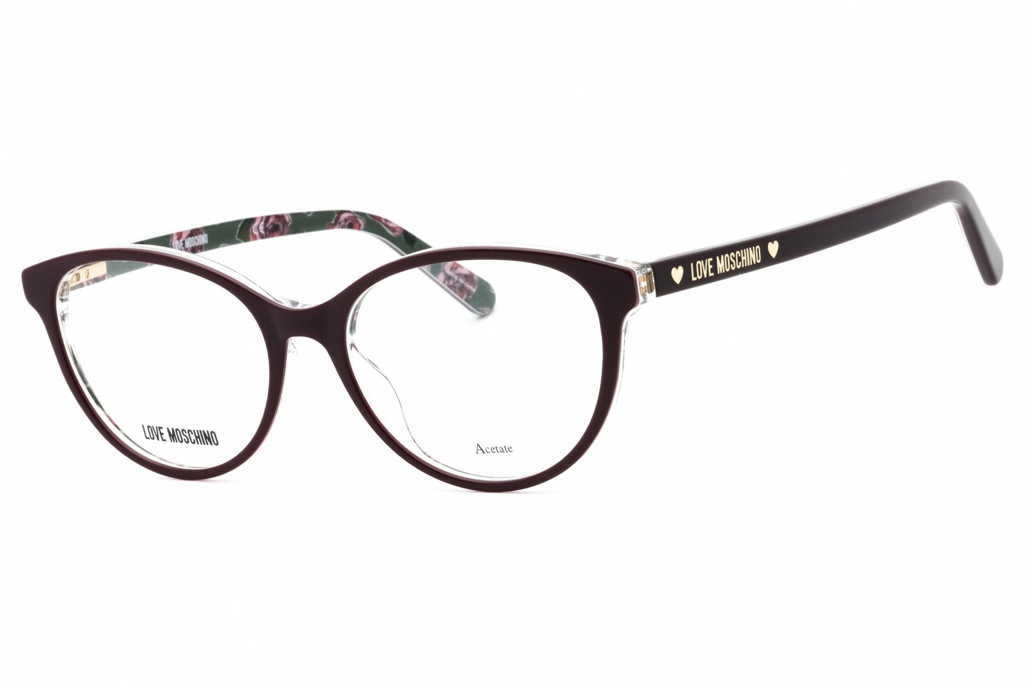 Moschino Love MOL525 PLUM/Clear demo lens 00T7 00 52-17-145 MM