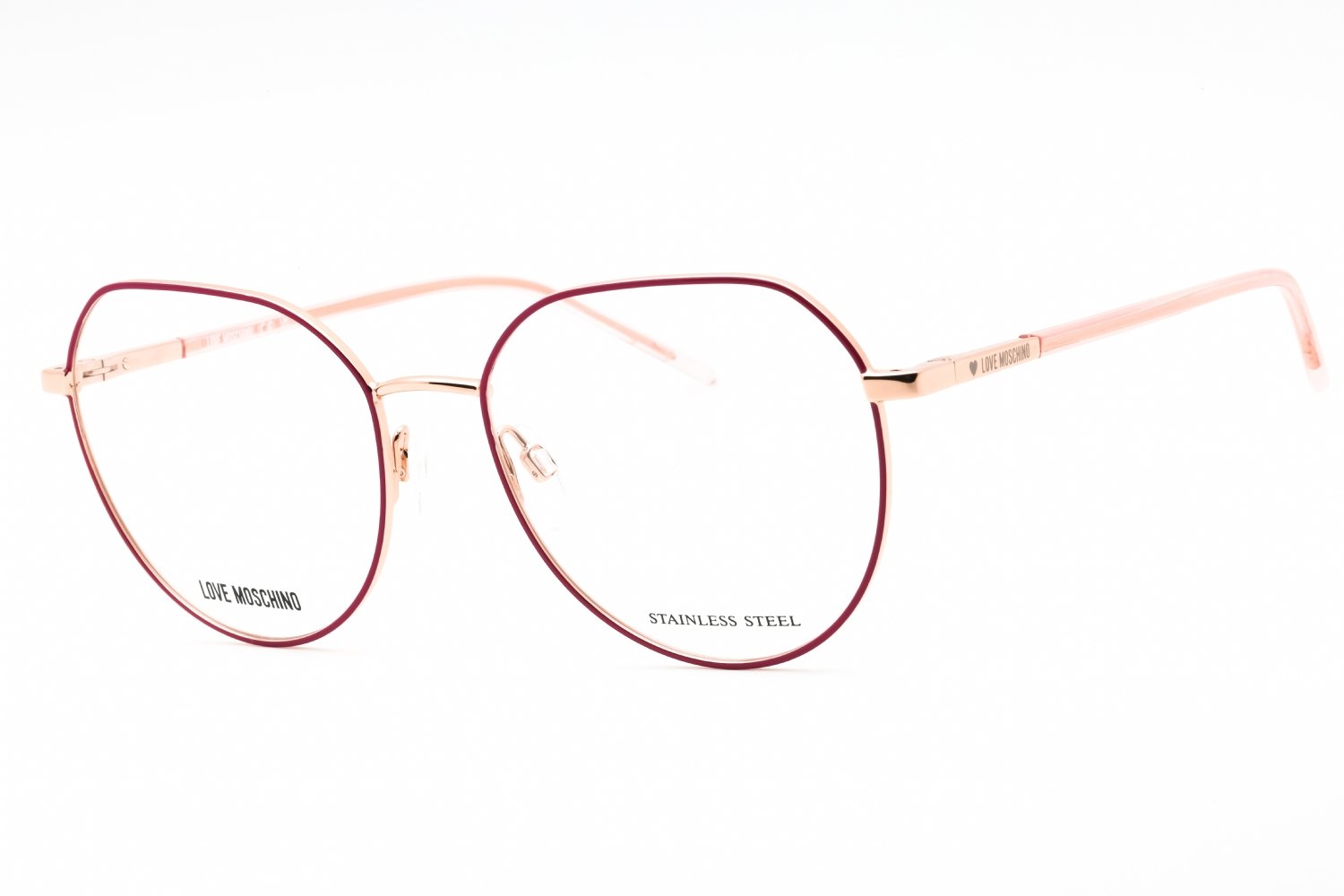 Moschino Love MOL560 PINK GOLD/Clear demo lens 0S45 00 54-17-140 MM