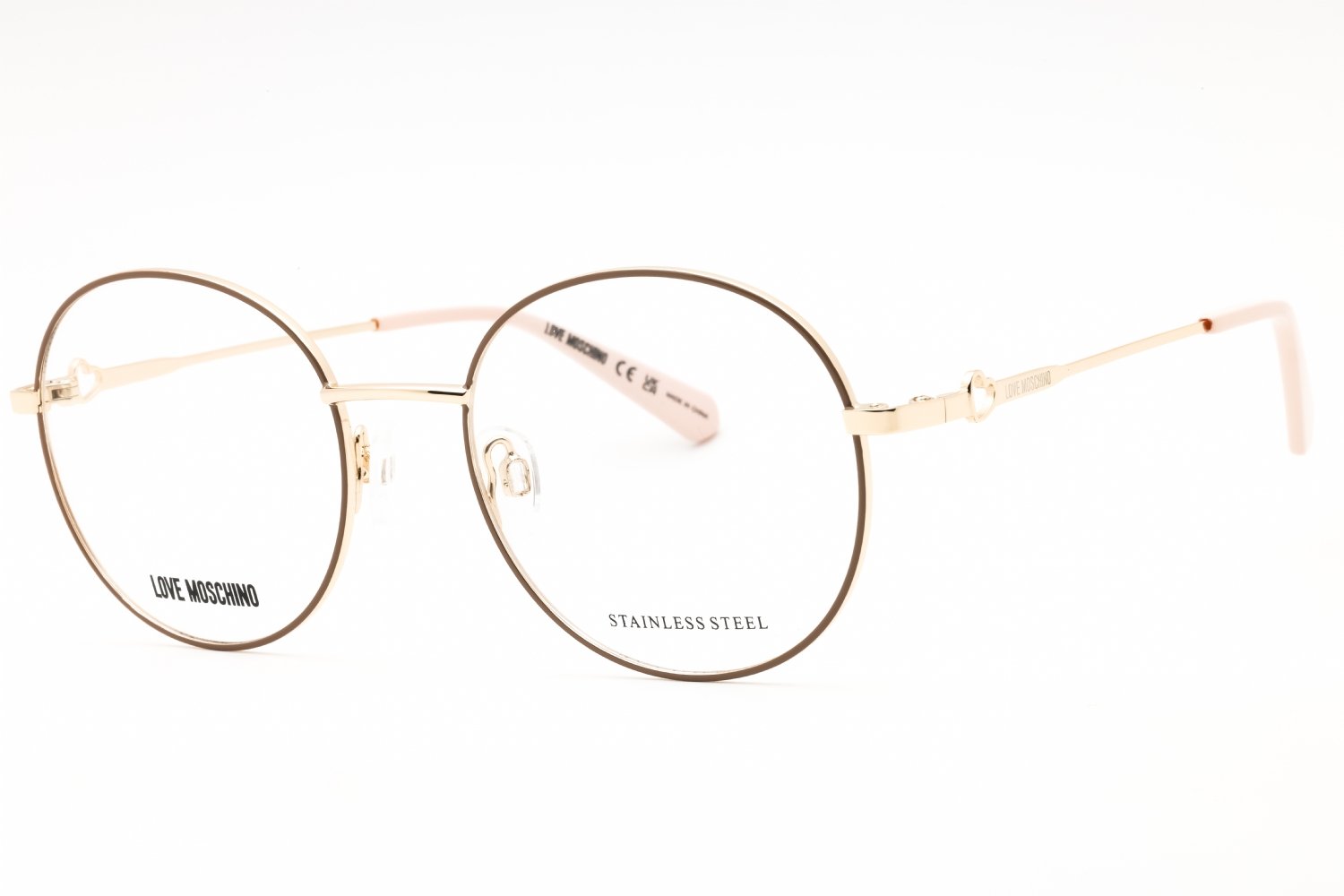 Moschino Love MOL617/TN White Gold/Clear demo lens 0B4E 00 51-19-135 MM