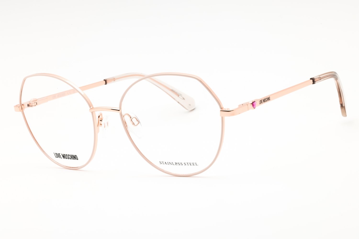 Moschino Love MOL634 COPPER GOLD NUDE/Clear demo lens 0PY3 00 55X18X140