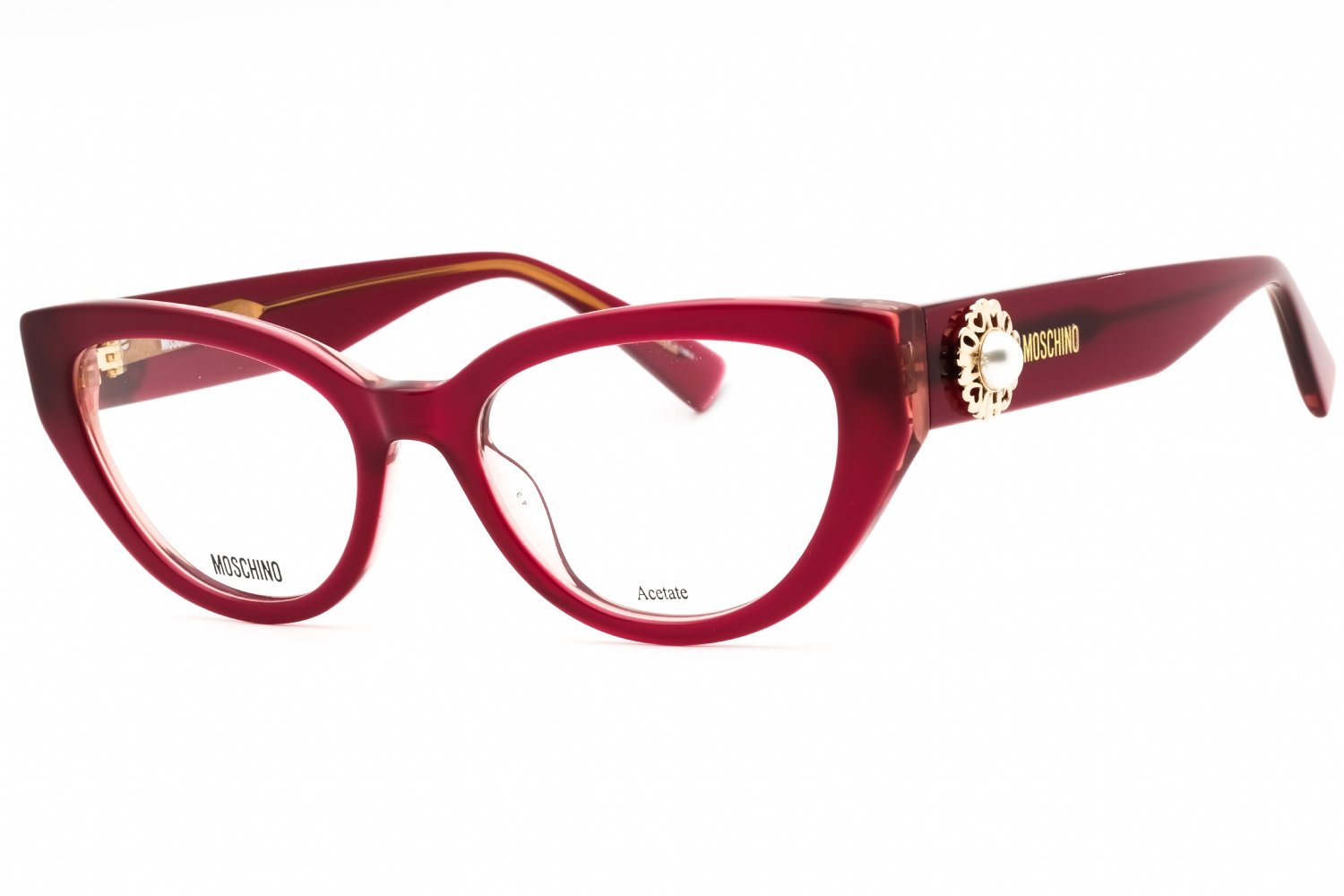 Moschino MOS631 Burgundy/Clear demo lens 0LHF 00 52-18-140 MM
