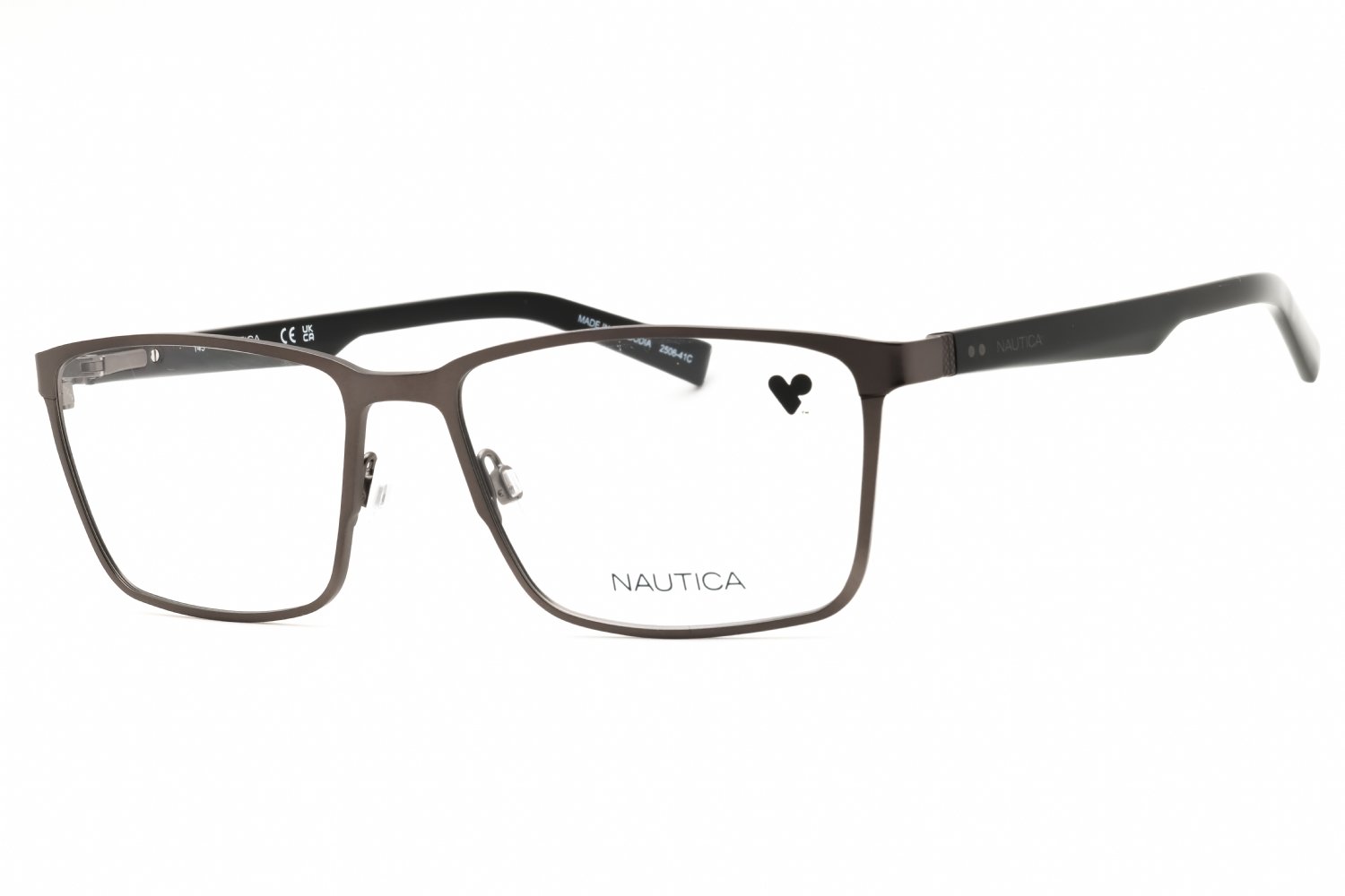 Nautica N7323 N MATTE GUNMETAL/Clear demo lens 030 57-17-145 MM