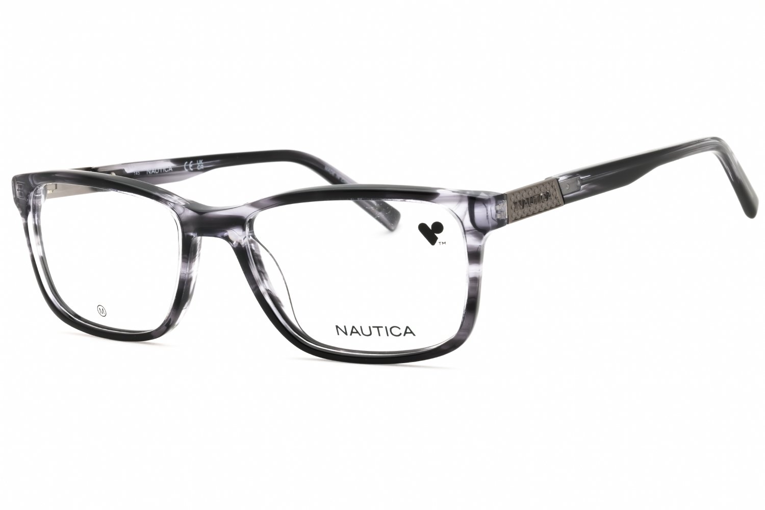 Nautica N8177 DARK GREY HORN/Clear demo lens 031 53-17-145 MM