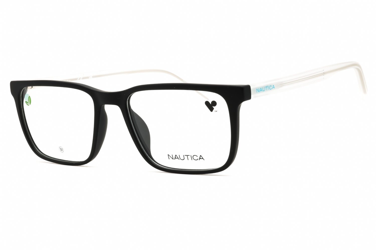 Nautica N8183 MATTE BLACK/Clear demo lens 005 54-18-145 MM