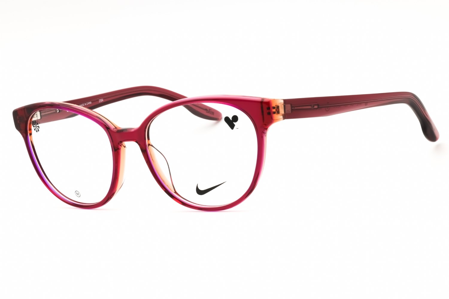 Nike NIKE 7164 CRYSTAL BERRY/PINK/clear demo lens 654 52-17-140 MM